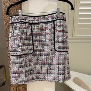 LOFT Multicolor Tweed Mini Skirt